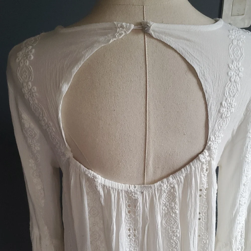 Free People Elegant White Lace Women's Top Size Xs - Picture 6 of 11